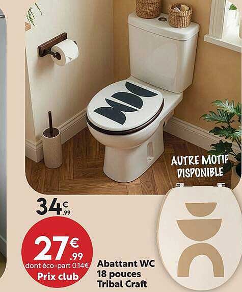 Abattant WC 18 pouces Tribal Craft