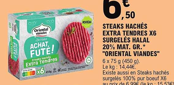 ACHAT, FUTE! Steaks hachés extra tendres x6