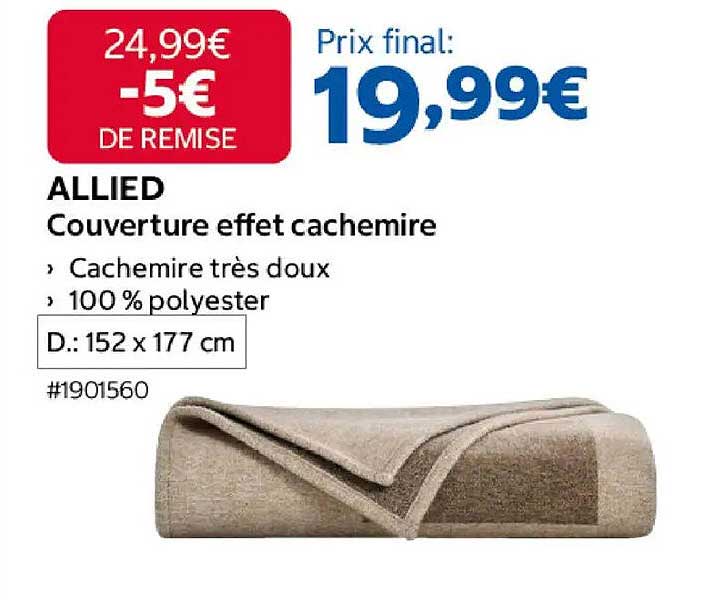 ALLIED Couverture effet cachemire
