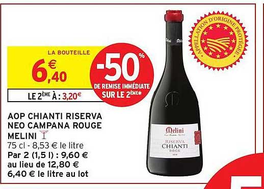 AOP CHIANTI RISERVA NEO CAMPANA ROUGE MELINI 75 cl