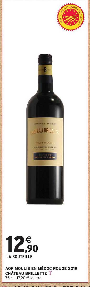 AOP MOULIS EN MÉDOC ROUGE 2019 CHÂTEAU BRILLETTE