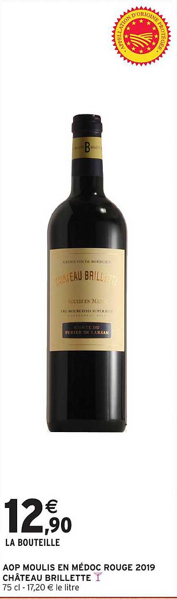 AOP MOULIS EN MÉDOC ROUGE 2019 CHÂTEAU BRILLETTE