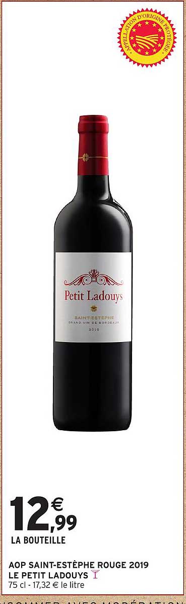 AOP SAINT-ESTÈPHE ROUGE 2019 LE PETIT LADOUYS