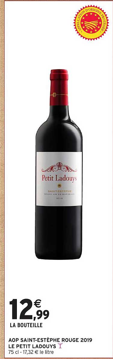 AOP SAINT-ESTÈPHE ROUGE 2019 LE PETIT LADOUYS