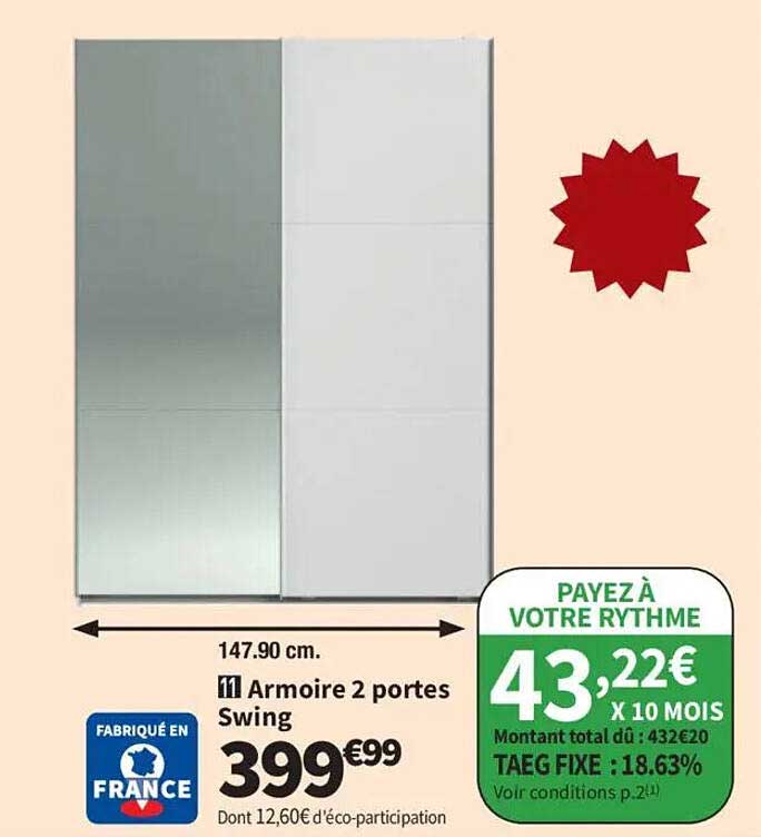 Armoire 2 portes Swing