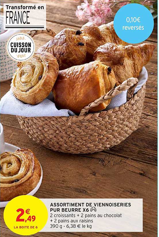 ASSORTIMENT DE VIENNOISERIES PUR BEURRE X6