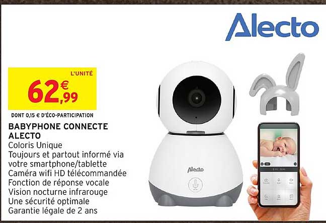 BABYPHONE CONNECTE ALECTO