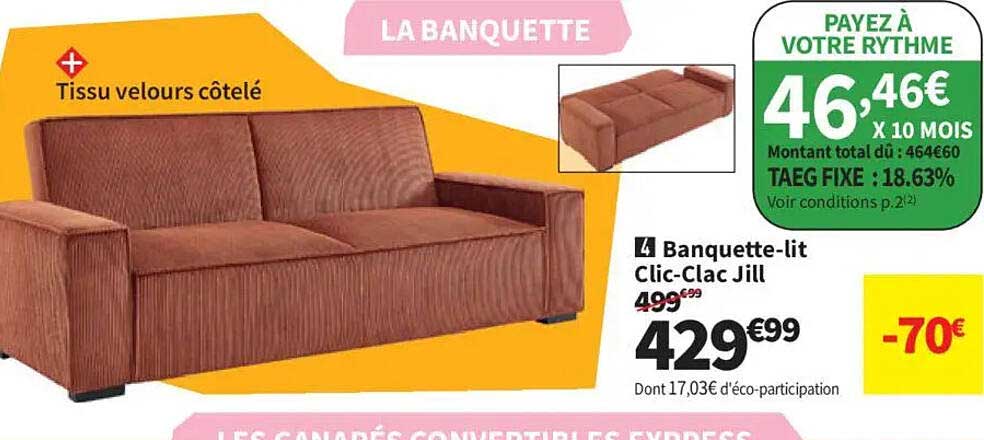 Banquette-lit Clic-Clac Jill
