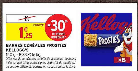 BARRES CÉRÉALES FROSTIES KELLOGG'S