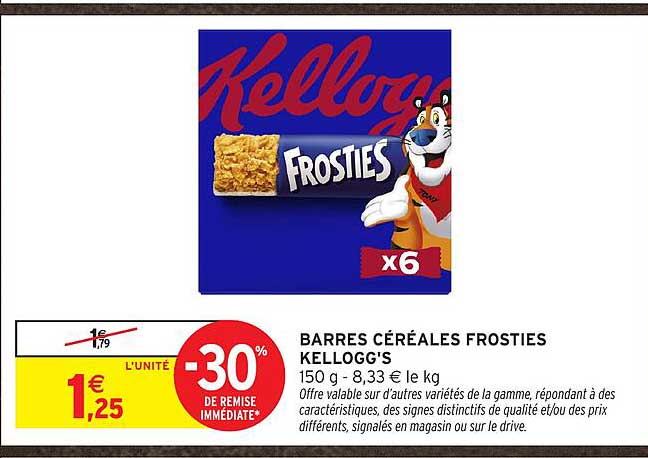 BARRES CÉRÉALES FROSTIES KELLOGG'S