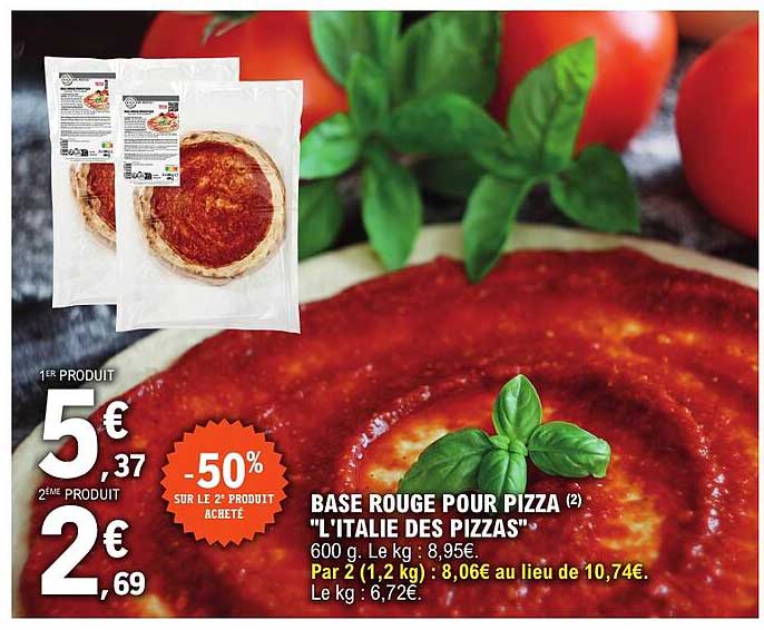 BASE ROUGE POUR PIZZA "L'ITALIE DES PIZZAS"