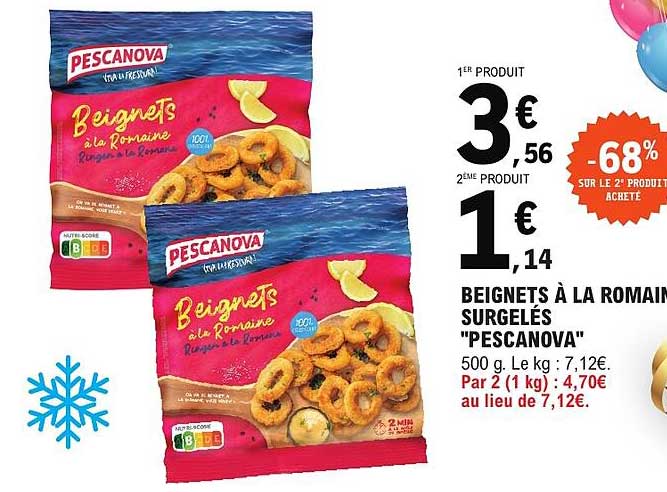 BEIGNETS À LA ROMAINE SURGELÉS "PESCANOVA"