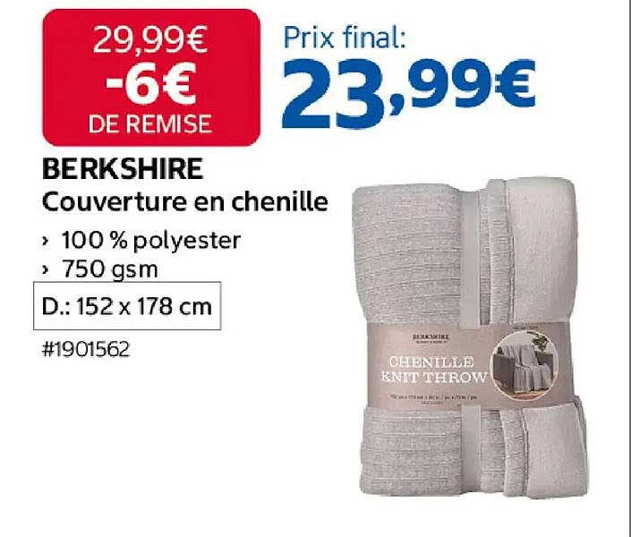 BERKSHIRE Couverture en chenille