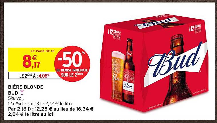 BIÈRE BLONDE BUD