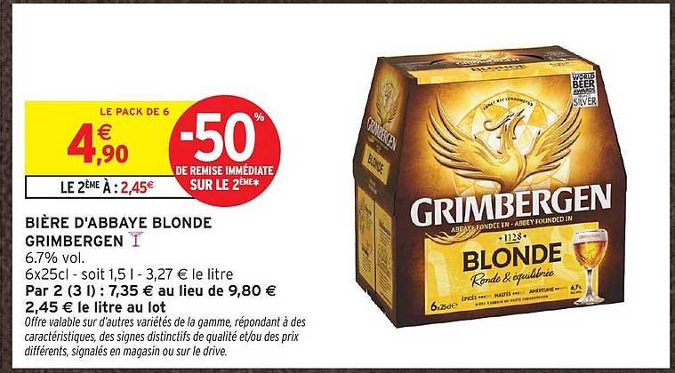 BIÈRE D'ABBAYE BLONDE GRIMBERGEN
