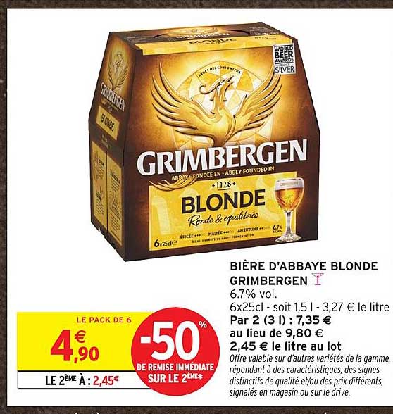 BIÈRE D'ABBAYE BLONDE GRIMBERGEN