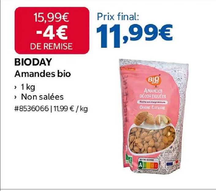 BIODAY Amandes bio