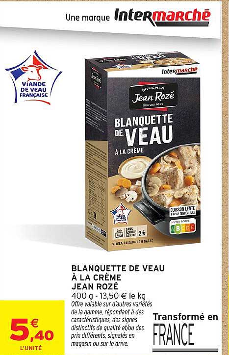 BLANQUETTE DE VEAU À LA CRÈME JEAN ROZÉ