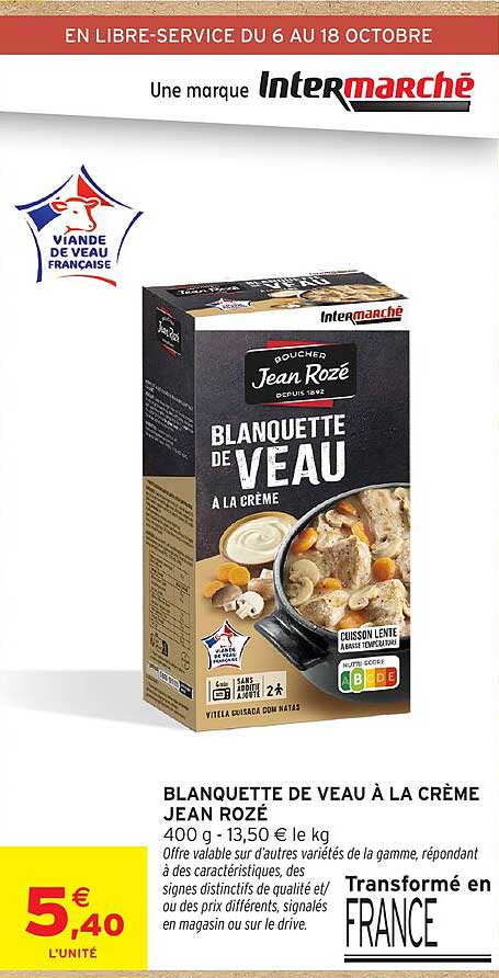 BLANQUETTE DE VEAU À LA CRÈME JEAN ROZÉ