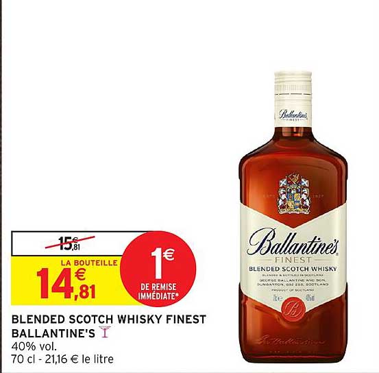 BLENDED SCOTCH WHISKY FINEST BALLANTINE'S