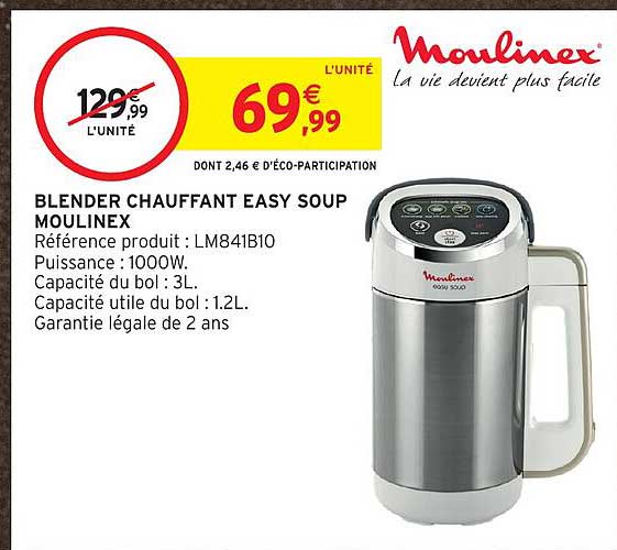 BLENDER CHAUFFANT EASY SOUP MOULINEX