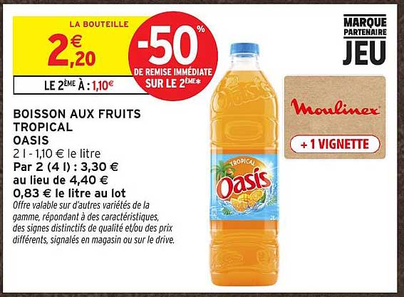 BOISSON AUX FRUITS TROPICAL OASIS