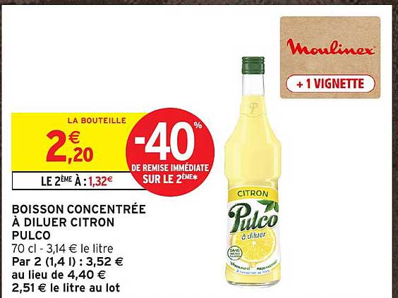 BOISSON CONCENTRÉE À DILUER CITRON PULCO