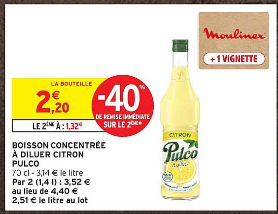 BOISSON CONCENTRÉE À DILUER CITRON PULCO