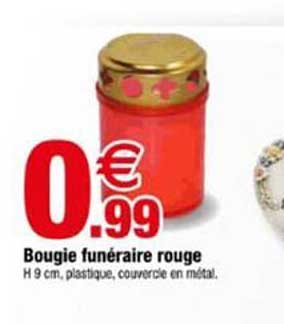 Bougie funéraire rouge