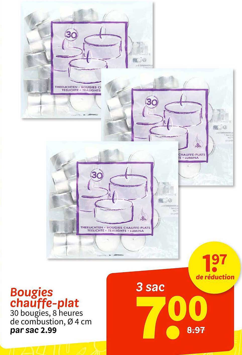 Bougies chauffe-plat