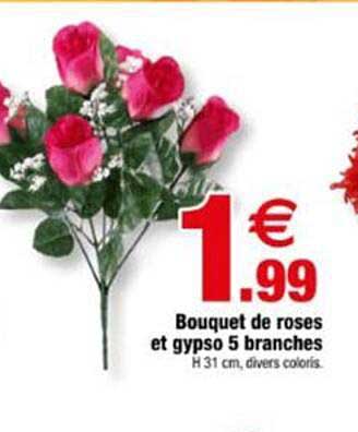 Bouquet de roses et gypsо 5 branches