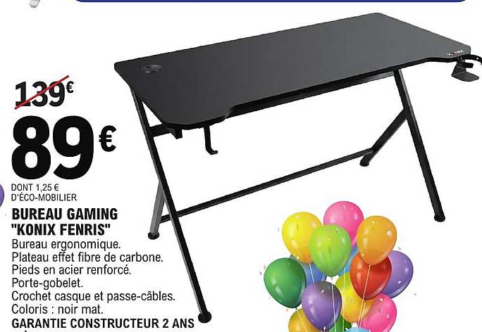 BUREAU GAMING "KONIX FENRIS"