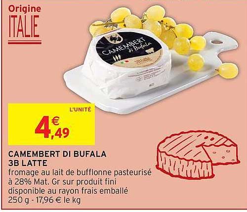 CAMEMBERT DI BUFALA 3B LATTE