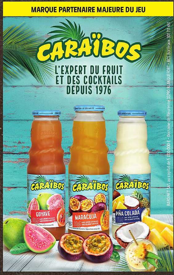CARAÏBOS L’EXPERT DU FRUIT ET DES COCKTAILS DEPUIS 1976