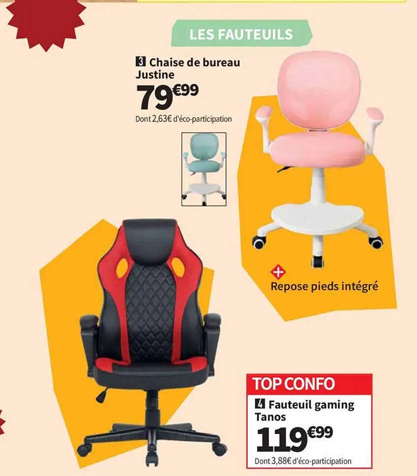 Chaise de bureau Justine