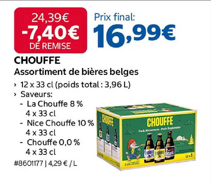 CHOUFFE Assortiment de bières belges
