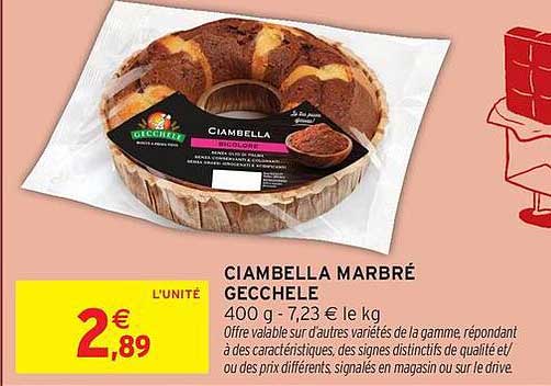 CIAMBELLA MARBRÉ GECCHELE