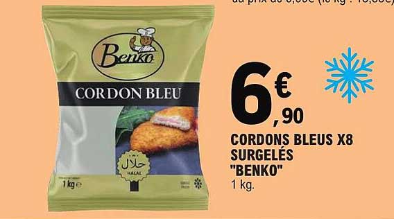 CORDONS BLEUS X8 SURGELÉS "BENKO"
