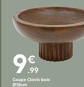 Coupe Clovis bois Ø18cm