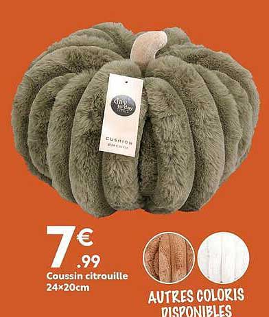 Coussin citrouille 24x20cm
