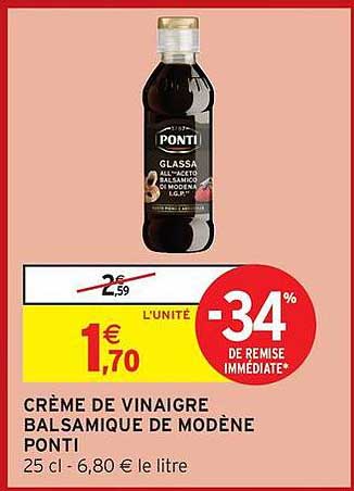 CRÈME DE VINAIGRE BALSAMIQUE DE MODENE PONTI