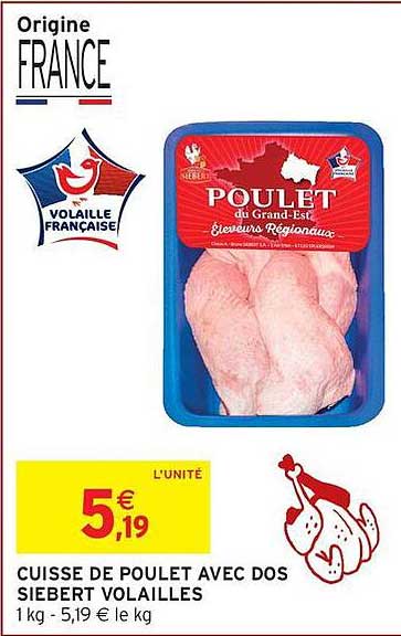 CUISSE DE POULET AVEC DOS SIEBERT VOLAILLES