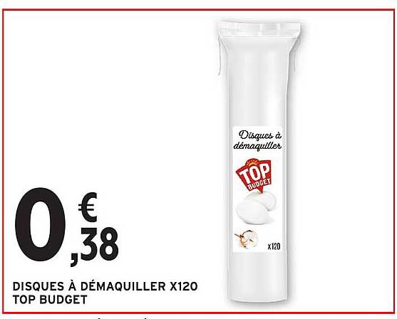 DISQUES À DÉMAQUILLER X120 TOP BUDGET