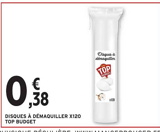 DISQUES À DÉMAQUILLER X120 TOP BUDGET