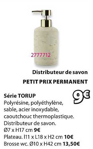 Distributeur de savon PETIT PRIX PERMANENT