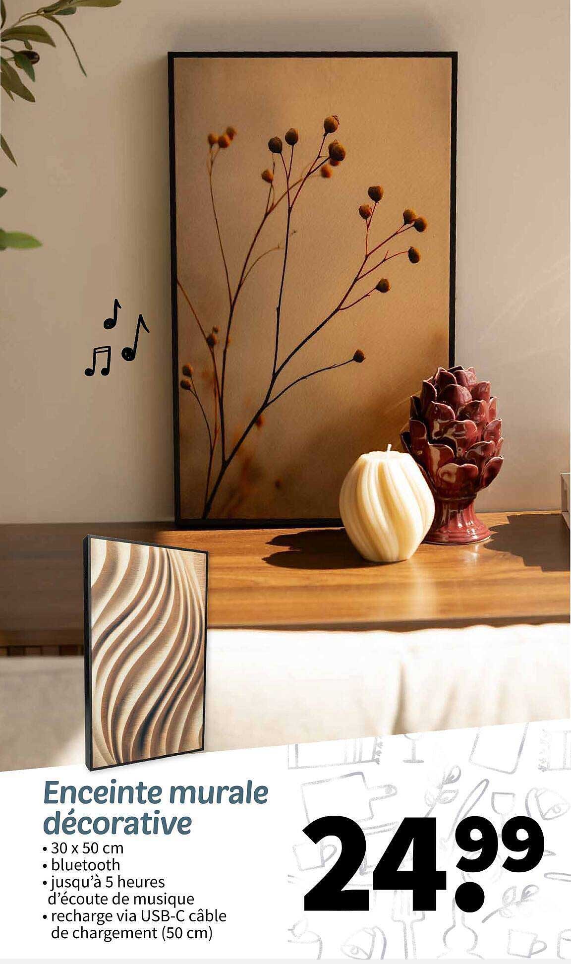 Enceinte murale décorative