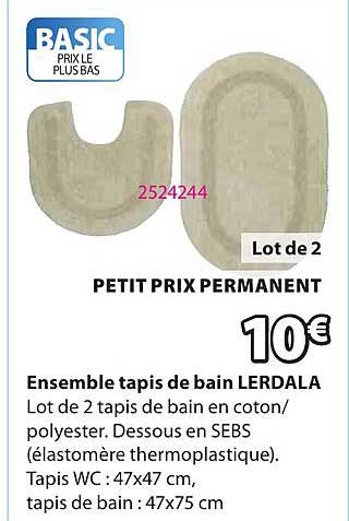 Ensemble tapis de bain LERDALA