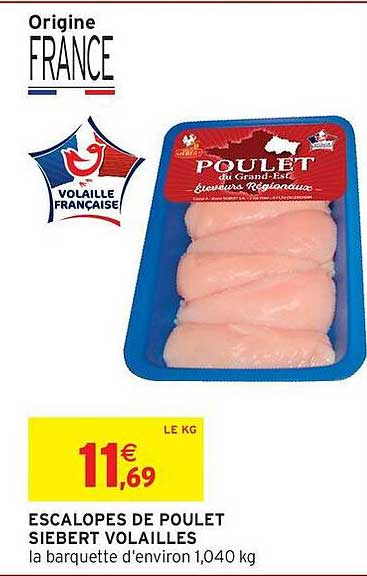 ESCALOPES DE POULET SIEBERT VOLAILLES