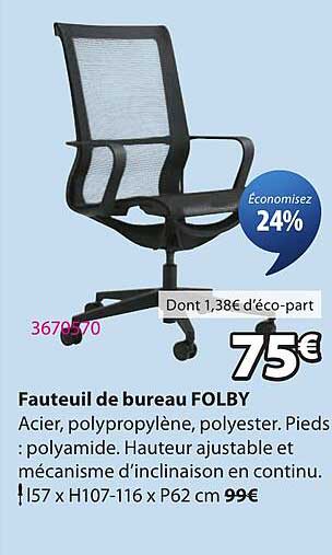 Fauteuil de bureau FOLBY