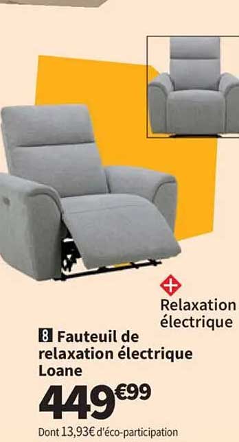 Fauteuil de relaxation électrique Loane